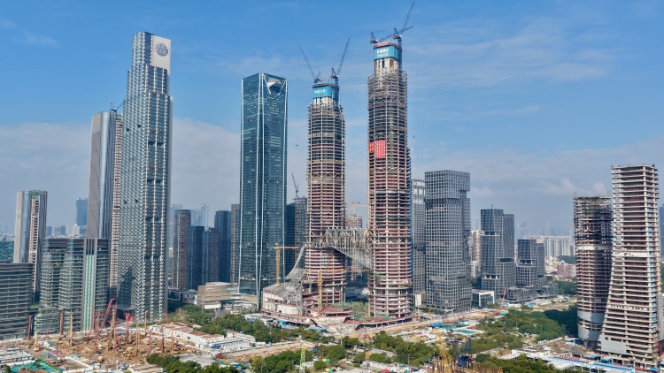 深圳灣超級總部基地C塔項目主體結構封頂