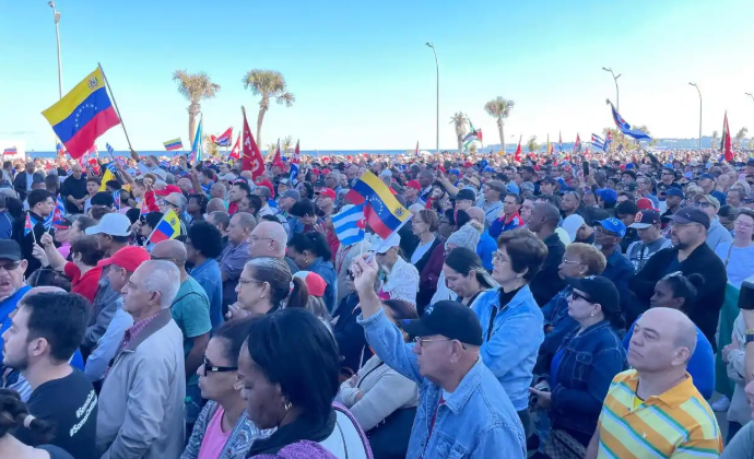 古巴舉行大規模集會聲援委內瑞拉 譴責美對委軍事行動