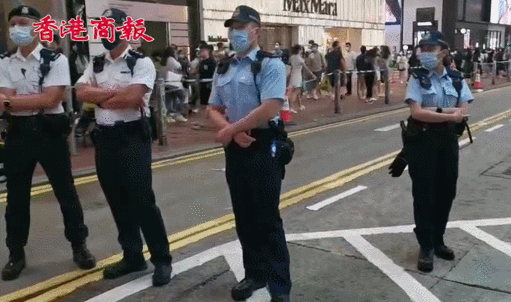 有片 | 警方在旺角及銅鑼灣一帶戒備 警告不法之徒停止破壞公共秩序