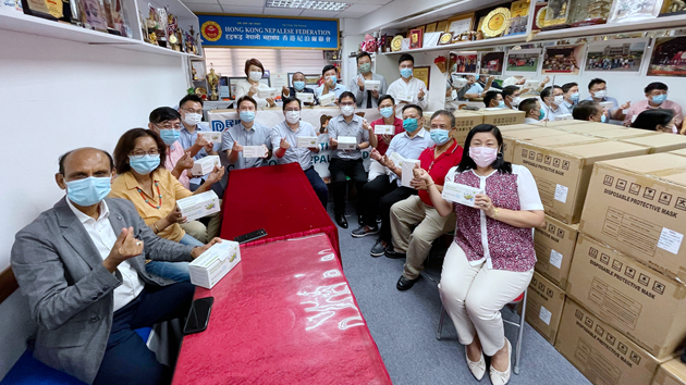 民建聯向尼泊爾團隊贈送5萬個口罩
