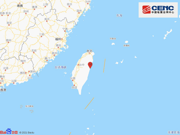 台灣花蓮縣海域發生4.4級地震