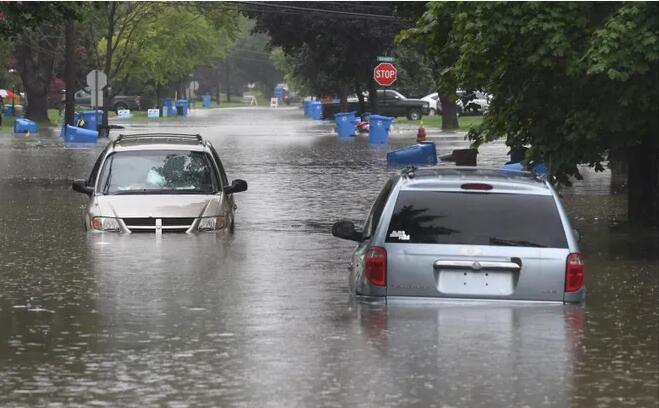 美國底特律降雨持續 多條高速公路被淹