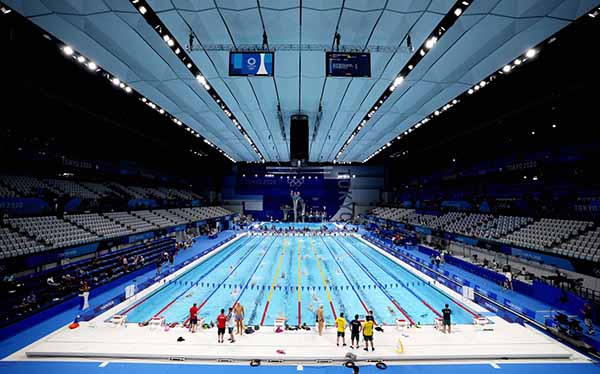 東京水上運動中心首次揭開面紗 中國游泳跳水感覺「越來越好」