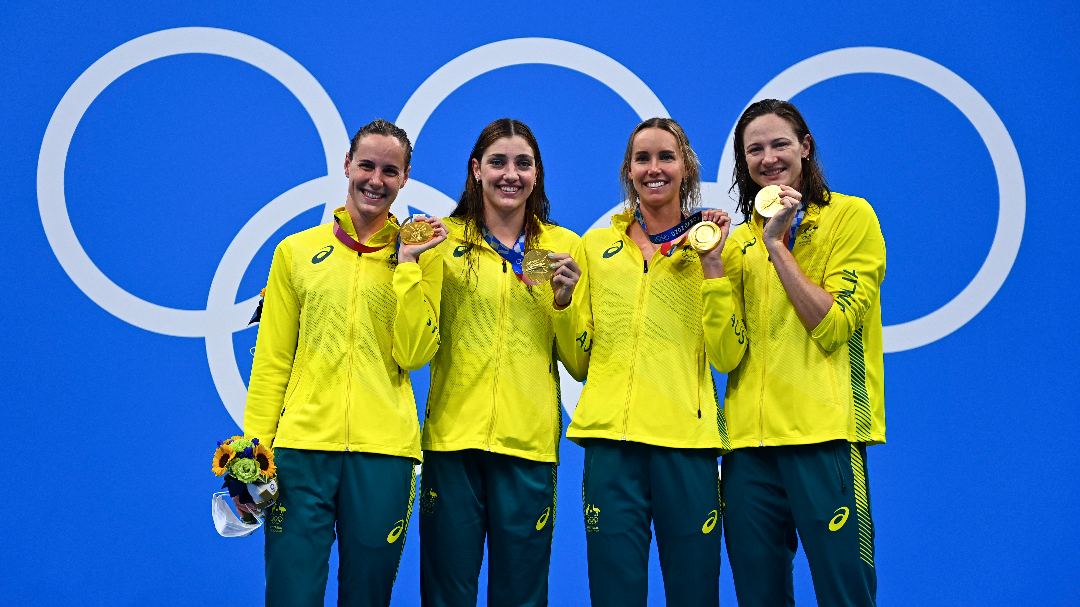 東奧女泳4x100米自由式接力 澳洲隊破世界紀錄摘金