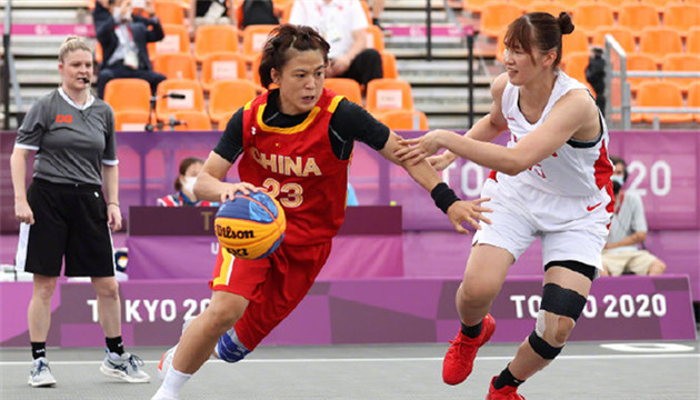 女子三人籃球中國隊戰勝日本