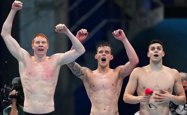 4x200米自由泳接力 英國隊奪冠