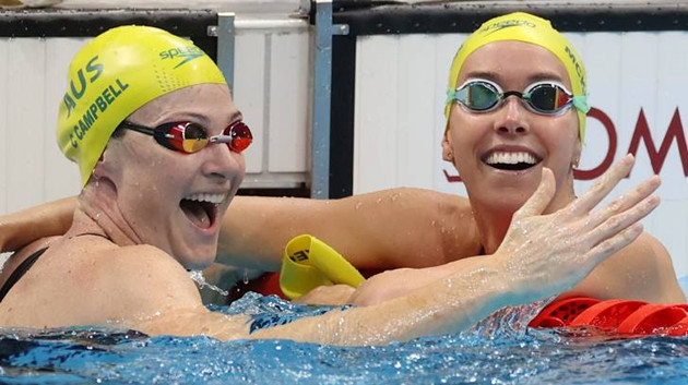 女子100米自由泳澳洲選手奪冠