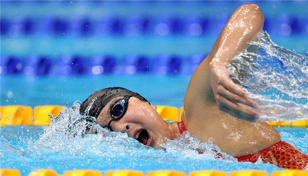 王簡嘉禾獲女子800米自由泳第五名
