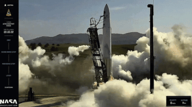 美Astra Space火箭發射失敗 水平「飄移」2分半後自毀