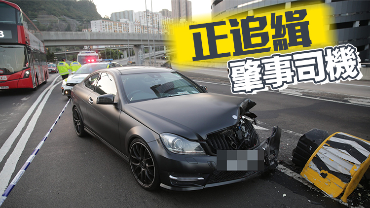 荃灣車撞壆後司機失蹤 警揭行車證與車牌不符