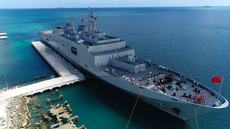 中國海軍艦艇編隊完成赴湯加運送救災物資任務返航