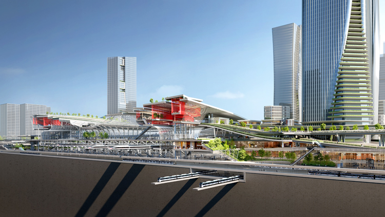 內地最大高鐵城際換乘樞紐設計方案公布