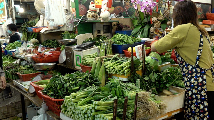 23日內地供港蔬菜2800公噸 菜芯及白菜批發價每斤7.6及5.7元