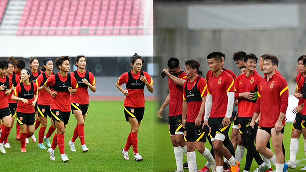 今天，看中國男女足出戰東亞盃！