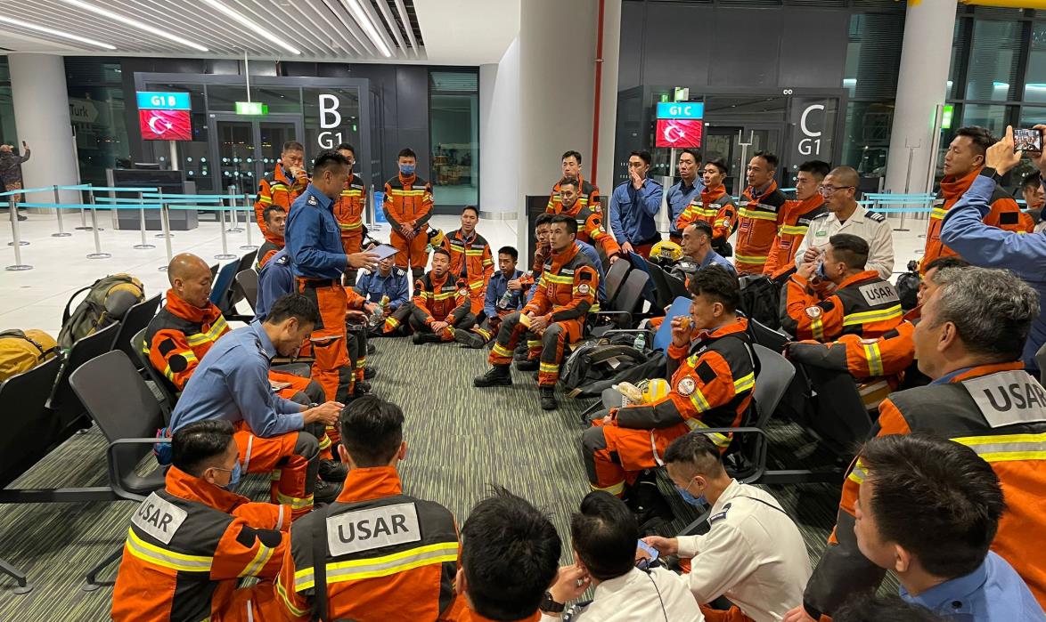 香港搜救隊抵土耳其 即將前往阿達納災區協助救援