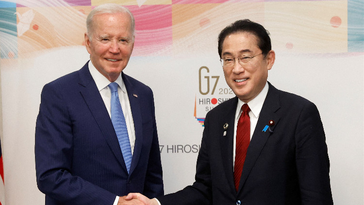 美日首腦G7峰會前舉行會談 強調加強兩國關係