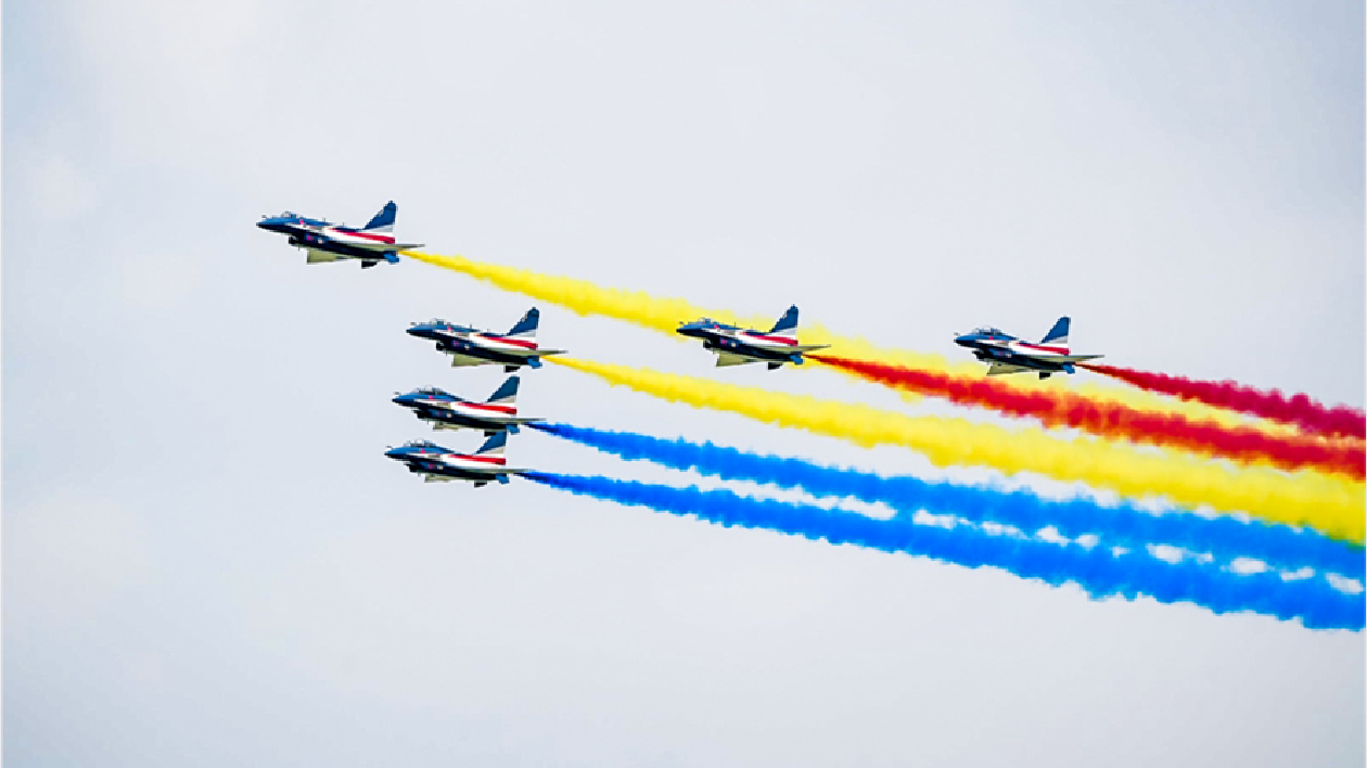 「三機同框」上演藍天盛宴 2023年空軍航空開放活動·長春航空展開幕
