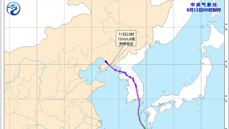 「卡努」已在遼寧莊河市沿海登陸 是今年首個在東北登陸颱風