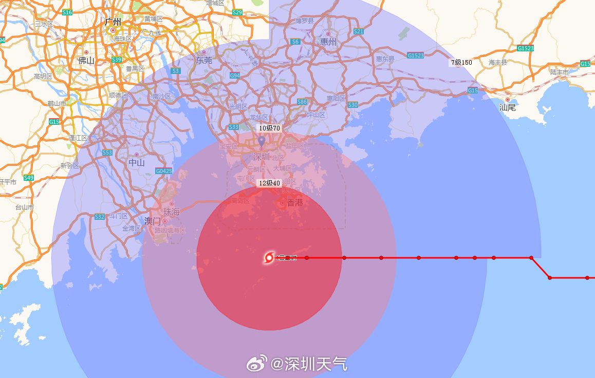 颱風「蘇拉」12級風圈已不再覆蓋深圳市 風力最大時段已過