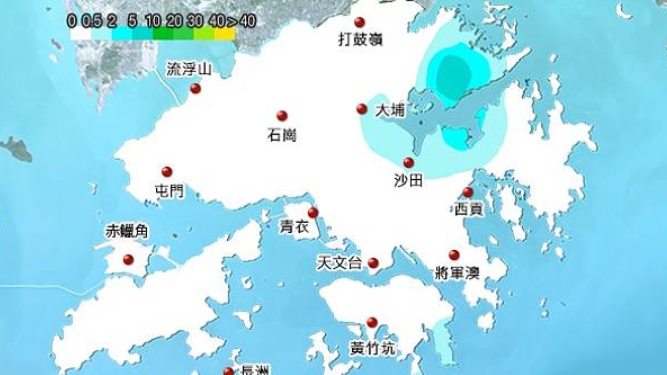 雷雨區正影響香港東部 天文台料西貢及大埔雨勢較大