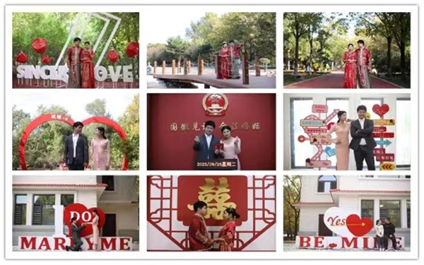 哈爾濱市首處「公園裏的婚姻登記處」在香坊區揭牌