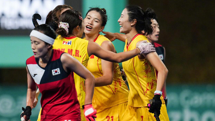 【亞運奪冠】中國女子曲棍球隊2比0戰勝韓國隊 奪得金牌