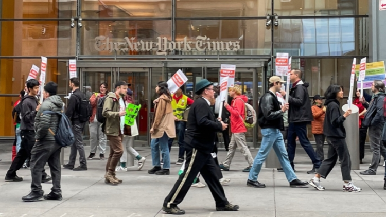《紐約時報》技術人員發起罷工 反對強制回公司辦公