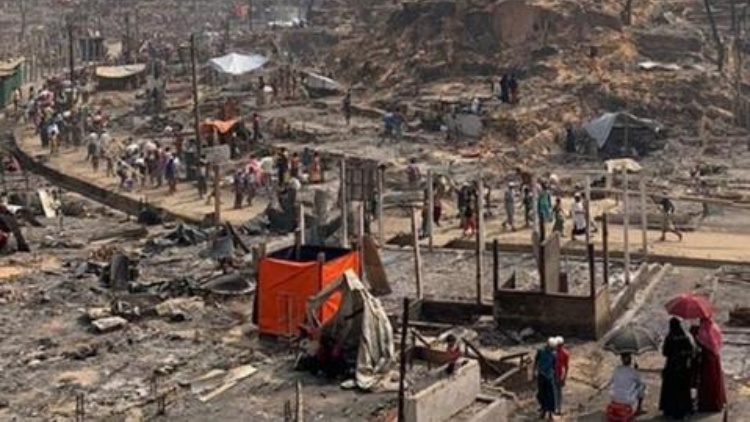 孟加拉國一難民營發生火災 近7000人流離失所