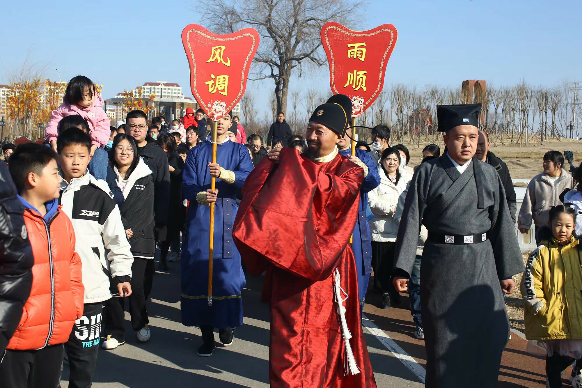 天津寶坻了凡公園新春文化廟會歡樂啟幕