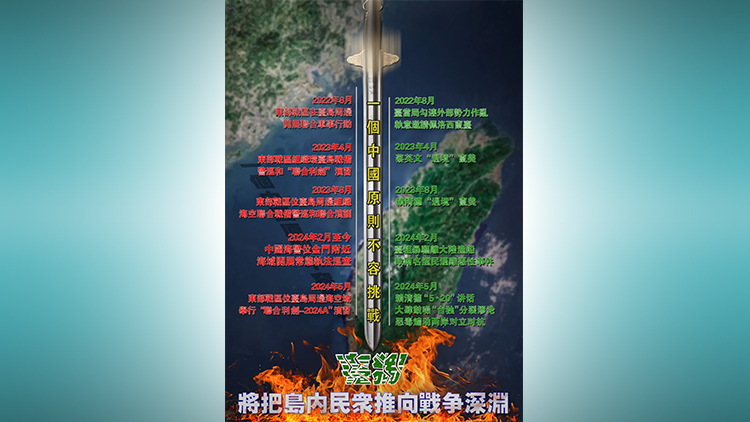 有片｜東部戰區發布一個中國原則不容挑戰海報