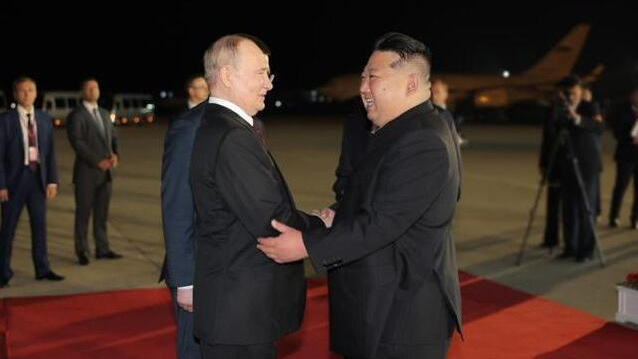 俄羅斯總統普京抵達朝鮮進行國事訪問