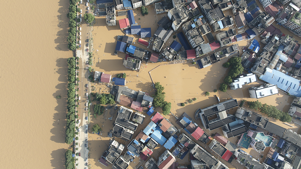 湖南平江水位破紀錄 已致逾36萬人受災
