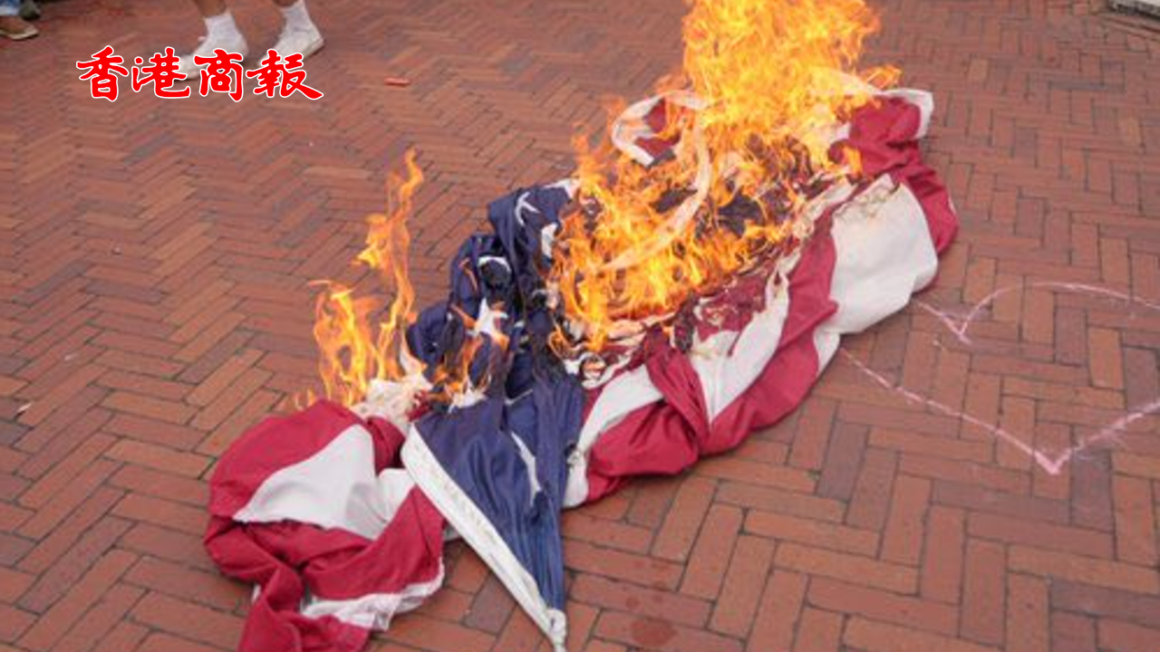 有片｜美國數千名抗議者街頭焚燒國旗和以總理雕像